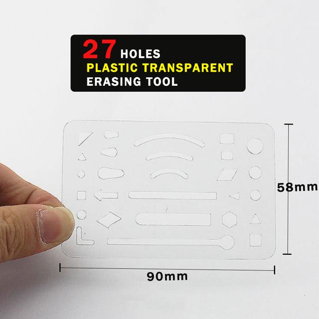 Jinsihou Durable Green Round Oval Geometry Template Ruler for Architectural Drawing and Furniture Design Resin Measuring Ruler