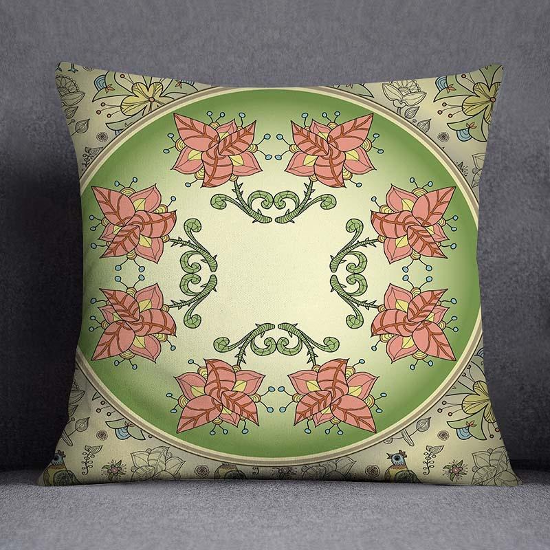 Kleine Frische Serie Muster Dekorative Kissenhülle Quadratische Kissenhülle Heim- Büro-Dekoration (45cm * 45cm)