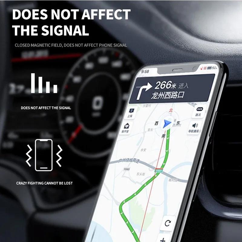 Round Magnetic Mobile Car Phone Holder For Nissan Qashqai J11 J10 X-Trail Micra Juke Tiida Leaf 2008 Auto Goods Accessories