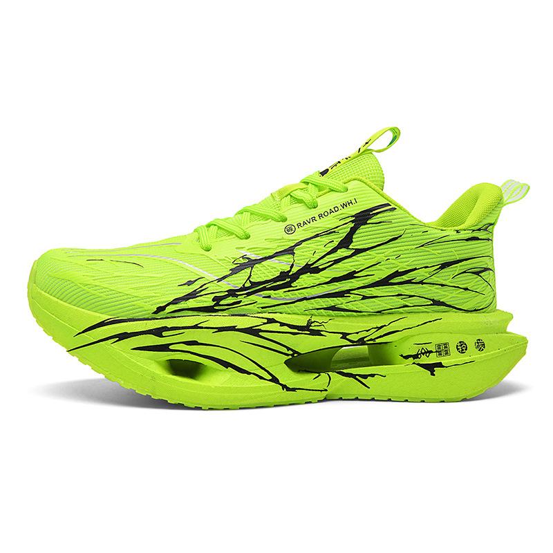 Autumn and Winter New Double Mesh Thickened Parent-child Fluorescent Fashion Casual Sports Shoes, Real Explosion Soft-soled Carbon Board Lightweight