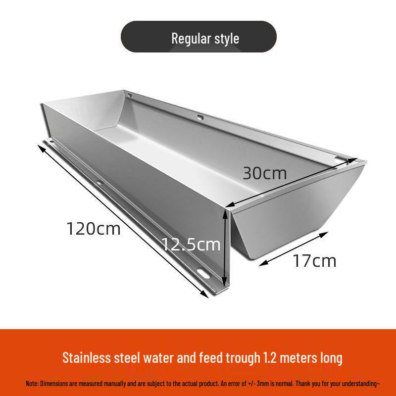 Stainless Steel Piglet Nursery & Fattening Pig Trough - Durable Free-Feeding & Drinking Trough