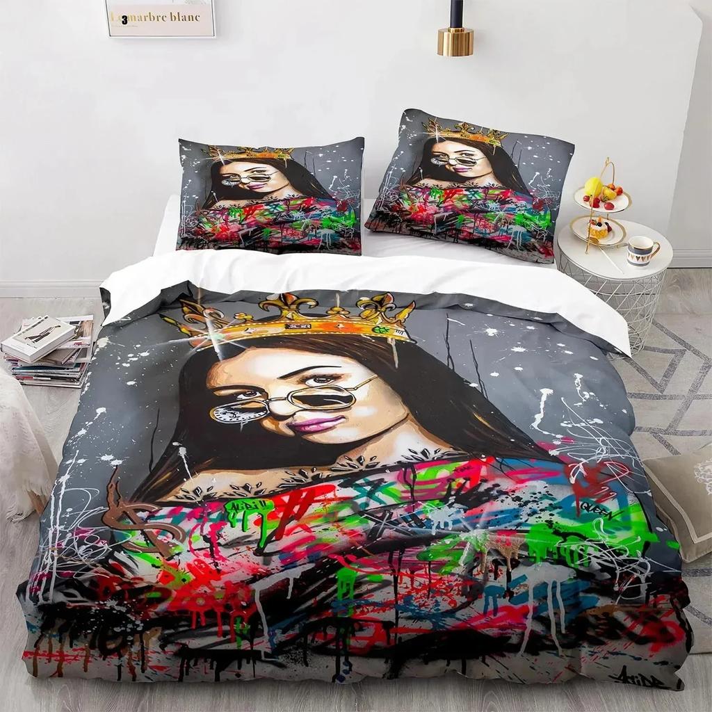 3D Printed Eva Queen Bedding Set Pillowcase Duvet Cover Double Twin Full Queen King Adult Kids Bedclothes Quilt Cover