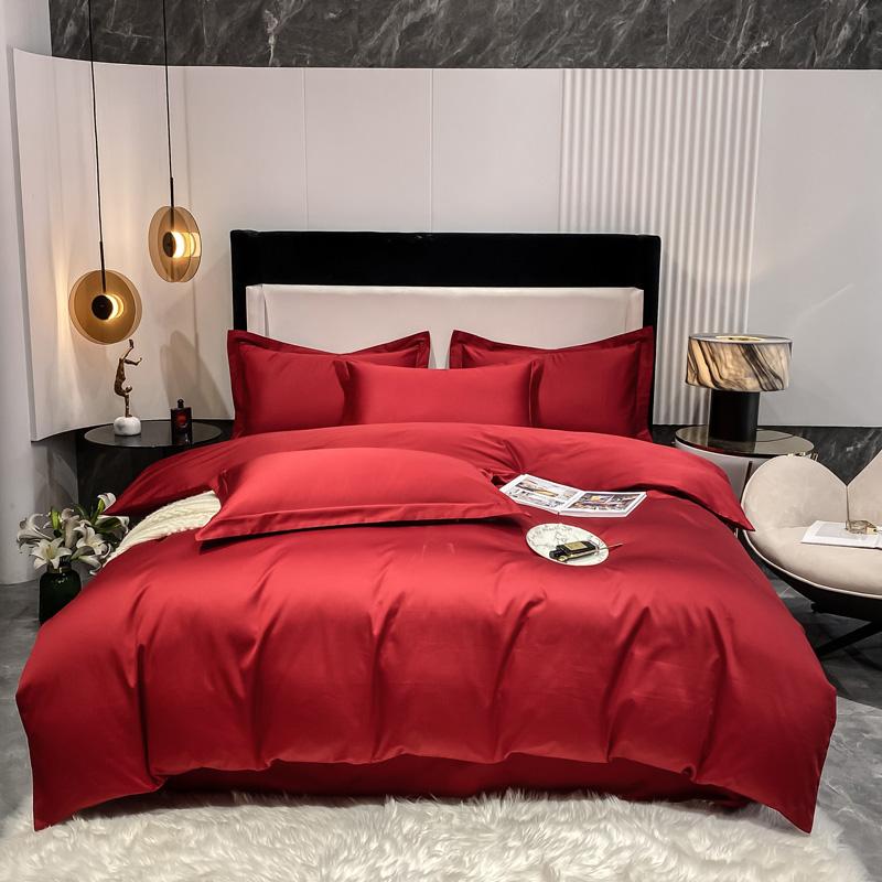 100% Egyptian Cotton Duvet Cover Luxury Solid Color Comforte Quilt Cover for Single Double Queen King Bed Soft Skin-friendly 1pc