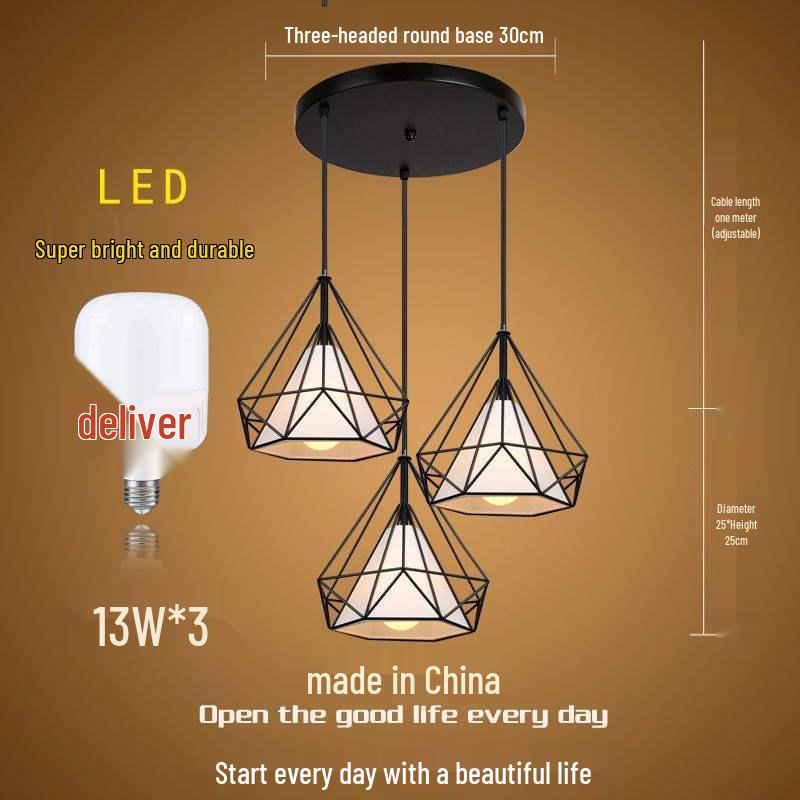 Influencer Friseursalon Retro-Kronleuchter mit Diamant-Dekoration für Friseursalon oder Milchteeladen