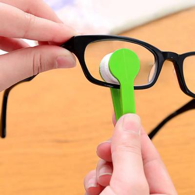 1Pc-Creative Two-side Glasses Brush Soft Microfiber Spectacles Cleaner Glasses Cleaner Rub Eyeglass Cleaning Brush Wiping Tool