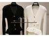 Elegant French-Style V-Neck Slim Fit Fishtail Knit Dress
