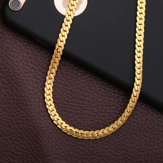 5mm 20Inches Men Necklace Twisted Chain Decoration Jewelry Long Lasting All Match Chain Necklace for Party
