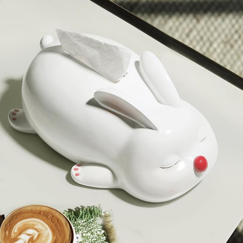Creative Design Rabbit Tissue Box Ornaments Cardboard Box Living Room Home Dining Table Coffee Table Furniture Bedroom Adorable Decorations