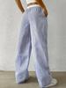 2025 European-American Women's Striped Straight-Leg Summer Trousers, Casual Thin Style