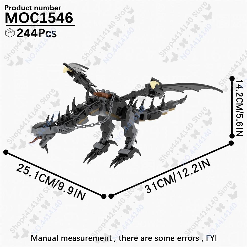 MOOXI King Of Ring Movie Eye Of Sauron Dragon Brickheadzed Figure Model Building Block Set MOC Brick Kit DIY Toys For Kids Gifts