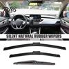 Replacement Front And Rear Wipers 3Pcs 24" 14" 10" Windshield Wiper Blades for MG ZS ZST EV All Weather Car Kit 2017-2024, Kit, Set Silent Natural