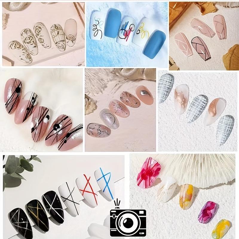 3Pcs Acrylic Dipping Nail Powder Pen Nail Liner Brushes For Manicure Pedicure, Nail Brush Pen, Acrylic Powder Dipping Pen, Nail Painting Drawing Pen