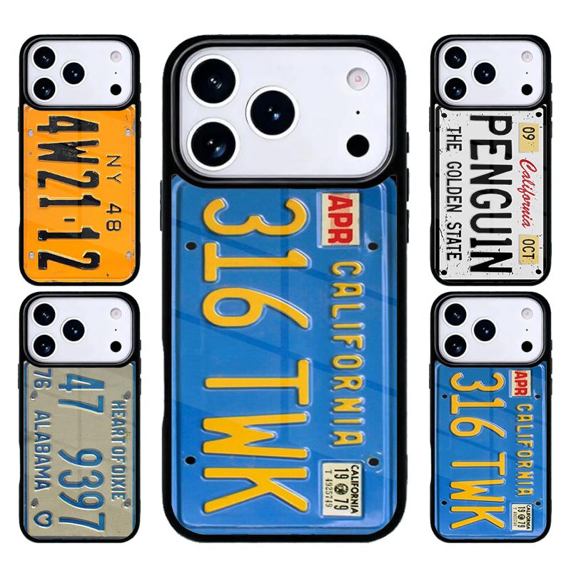 USA LICENSE NUMBER PLATES Phone Case For iPhone 17 Air 16 15 14 13 12 11 Pro Max Plus