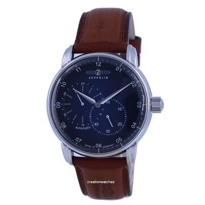 Refurbished Zeppelin New Captain's Line Blue Dial Leather Strap Automatic 8662-3 86623 Men's Watch