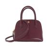Emerson Brand Micro Logo Detachable Shoulder Strap Patent Leather Shell Bag Mini Women Handbags Burgundy 159532-627