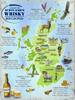 Skotsko Mapa whisky regionů Rustikální Retro Shabby Chic Kovový plechový znak Garáž Vintage Dům Zahrada Nástěnná dekorace Hliník