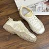 [Fanfuna] Mesh Forrest Gump Shoes Women's 2025 Summer New Round Head Thick Bottom Breathable Thin Casual Sports Trend