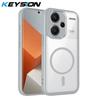 KEYSION Custodia Magnetica Trasparente per Telefono per Redmi Note 13 Pro 4G 13 5G Cover Posteriore Trasparente HD Antiurto per Redmi Note 13 Pro+ 5G