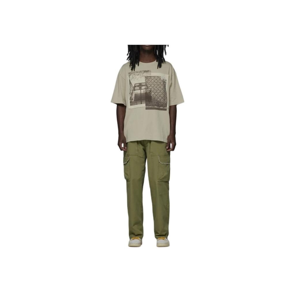 Jordan Union Collab SS23 Basketball Logo Patch Crew Neck T-Shirt Men Tops Khaki FD4247-206