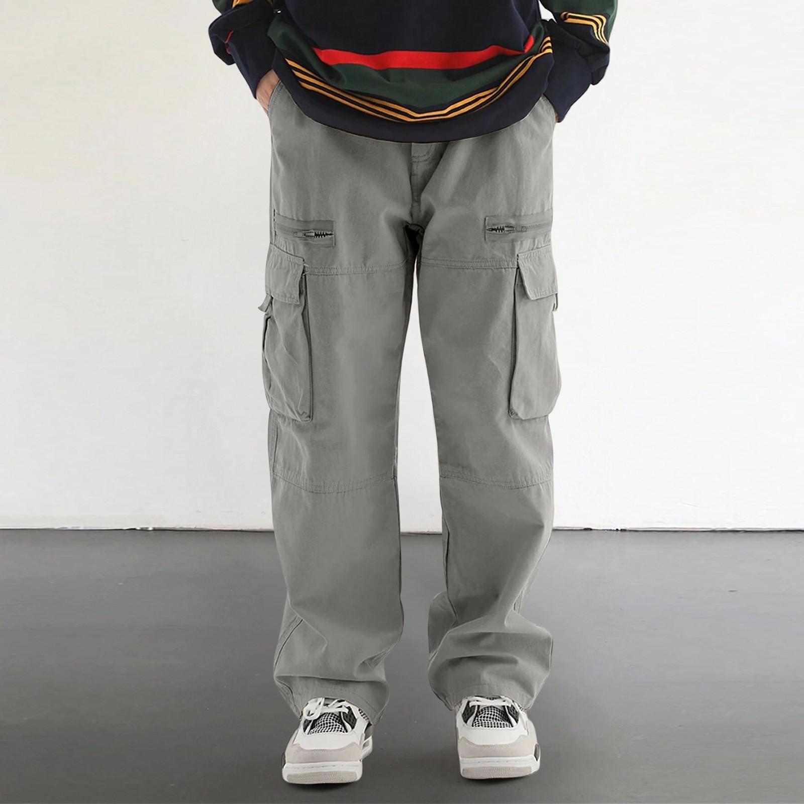 

Мужские комбинезоны, повседневные брюки с несколькими карманами и завязками, походные брюки, хлопковые саржевые брюки L