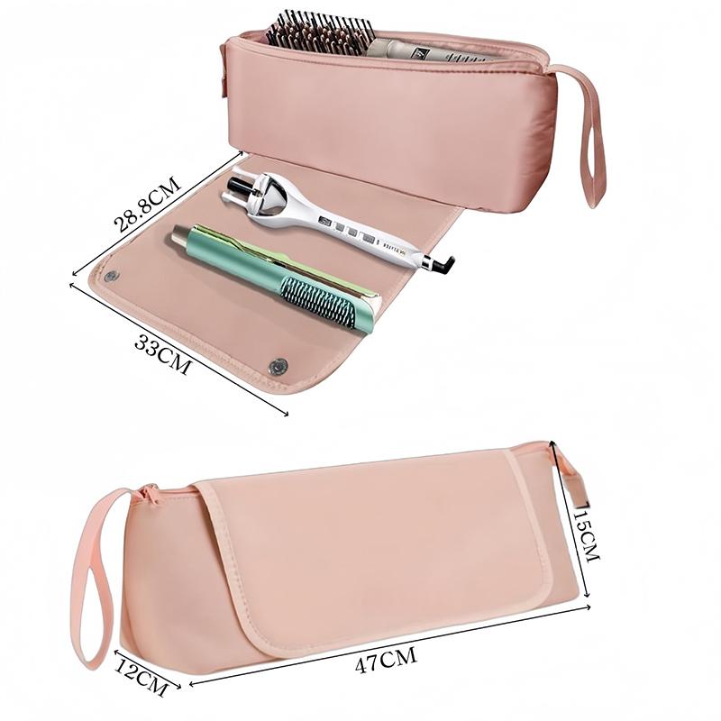 2-In-1 Hair Tools Travel Bag For Flat Irons, Straighteners, Curling Iron, And Haircare Accessories, With Interior Pockets