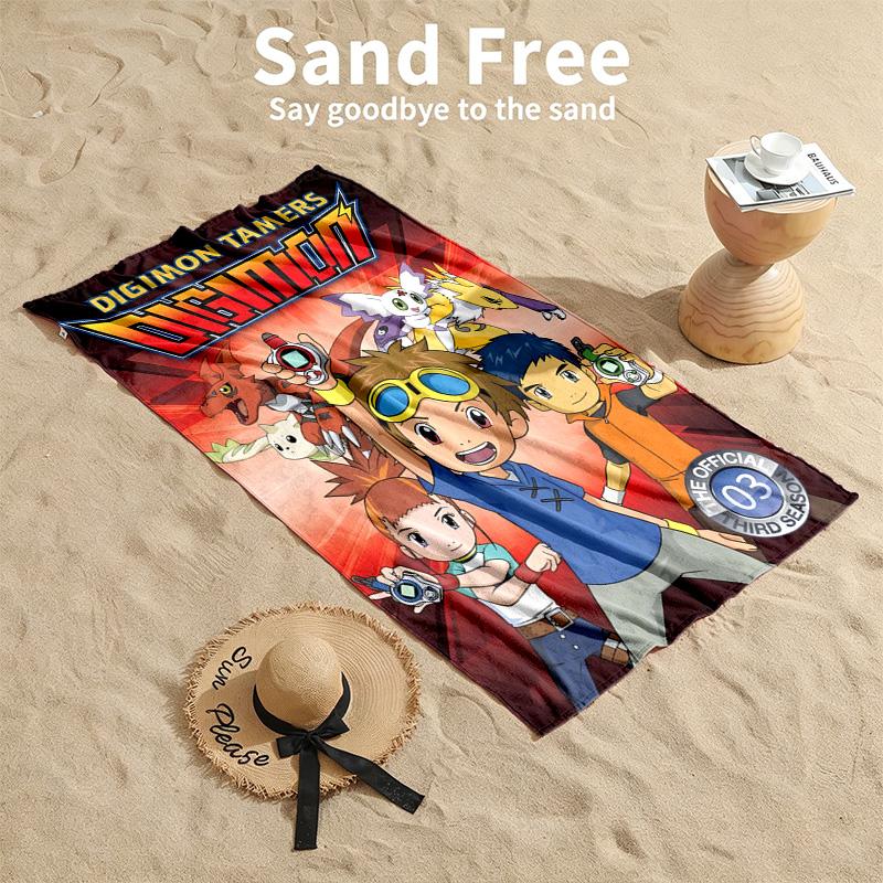 Digimon Beach towels also serve as bath towels summer essential a musthave for the outdoors the beach and the pool