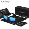 RBsunny Driving Sunglasses Men‘s Outdoor Polarized UV400 Glasses TR90 Fashion Women HD Mirror Lens Round Night Vision Eyewear