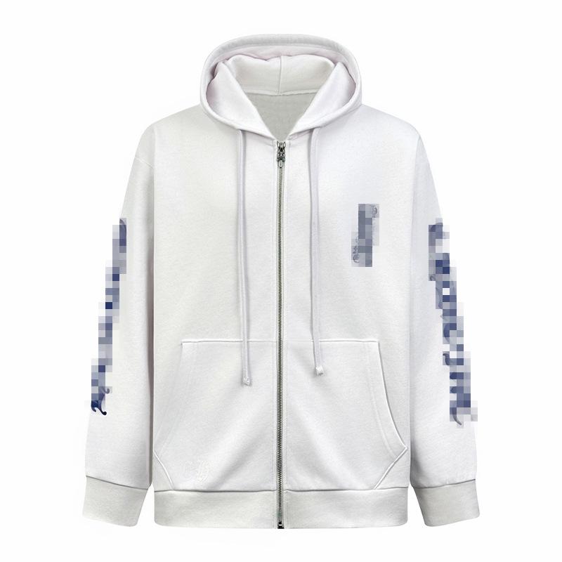 Unisex Letter Print Zipper Jacket - Casual Fleece Hoodie, Street Fashion Style Extra Large