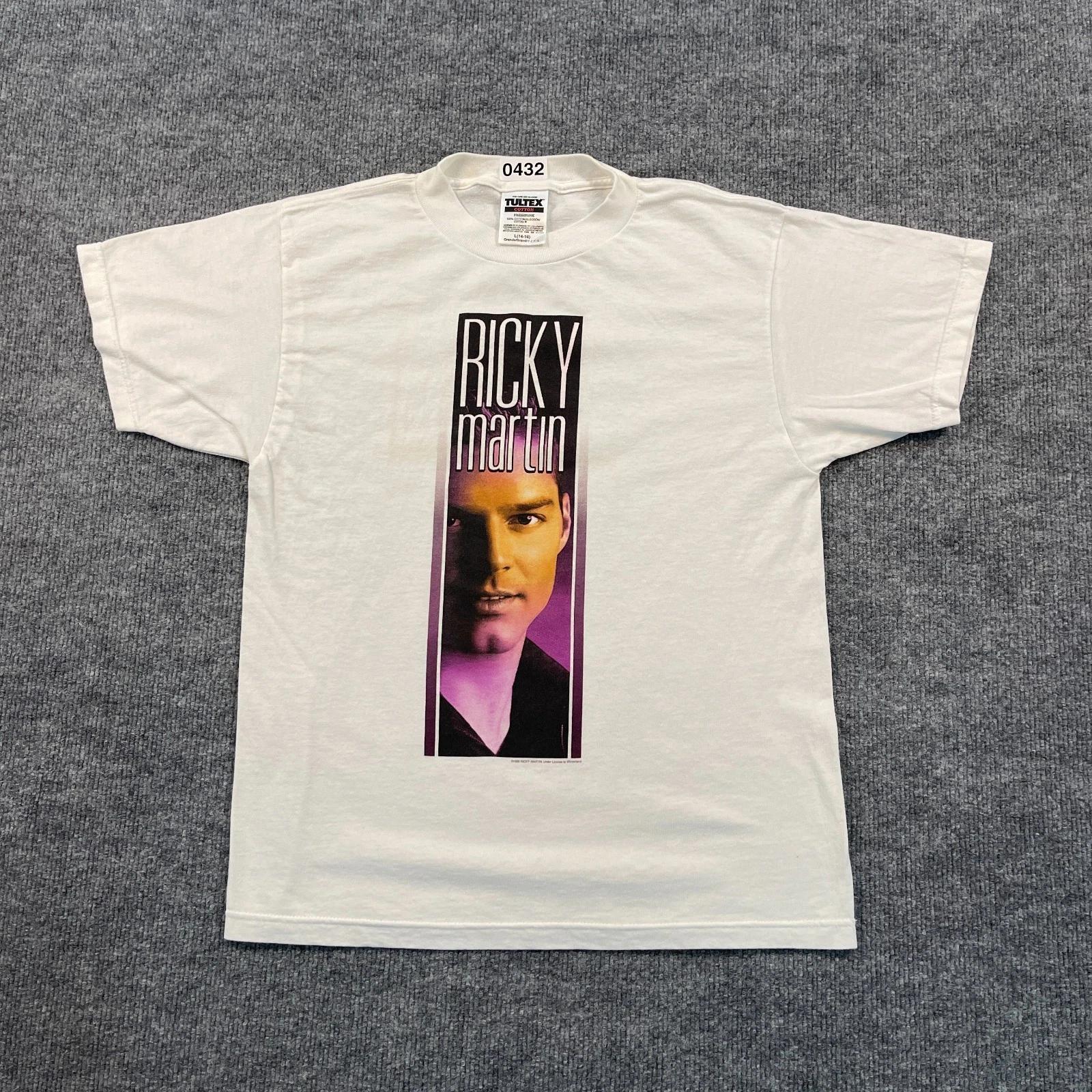 

Винтажная футболка Ricky-Martin Latin Hip Hop 1999 года, подростковая L, 19x24, Reggaeton Salsa 4XL