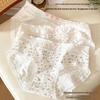 10A Antibacterial Women's Mid-Waist Floral Cotton Panties - Breathable, Skin-Friendly, Comfortable Korean Style Hip-Lifting Design