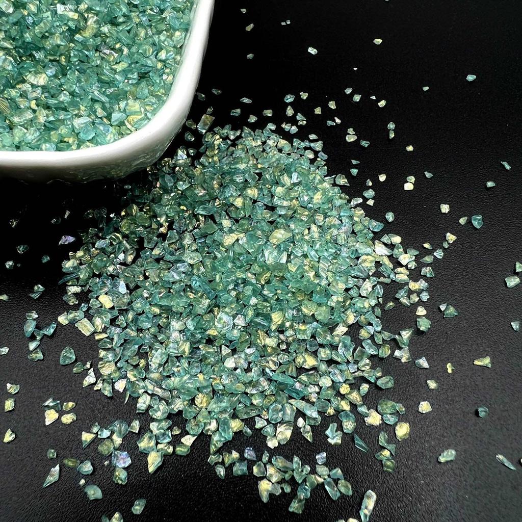 Relleno de Fragmentos de Vidrio Flash AB Brillante en Vivo para Marco de Fotos DIY y Decoración de Uñas