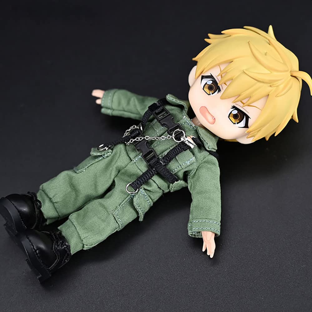 Niannyyhouse Obitsu 11 Kleidung Taktischer Anzug Weste Body Puppenkleidung Puppenkleidung 1/12BJD (armygrün)