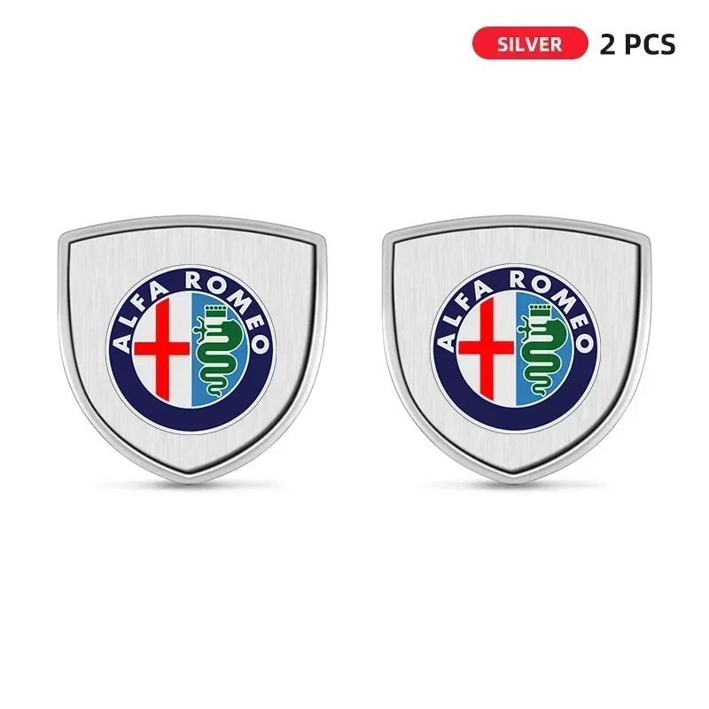 Car Sticker For Alfa Romeo 159 147 1/2pcs 3D Metal Car Styling Shield Emblem Badge Stickers For Alfa Romeo Giulia Giulietta 156 zj1