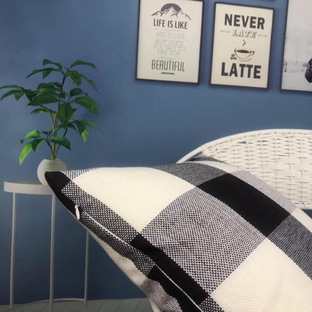 Linen Plaid Style Throw Pillow Cover - Hot-Selling Sofa Cushion Pillowcase