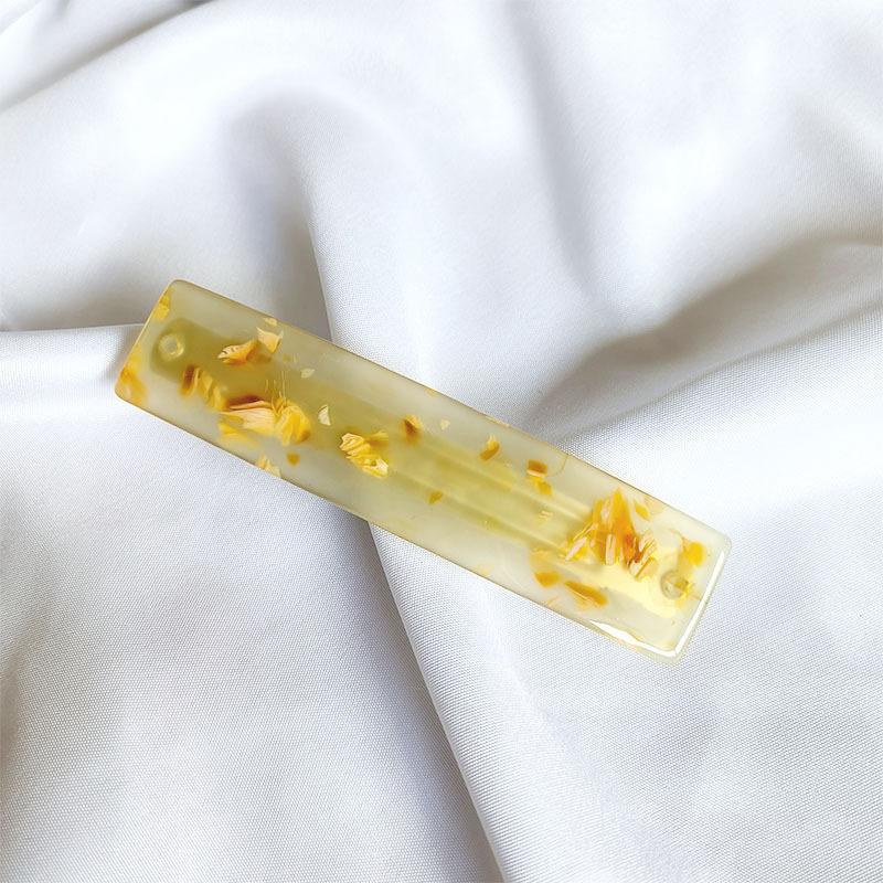 Koreanische Neue Florale Essigsäure Haarnadel Mode 10,5 cm Langer Streifen Federklemme Französische Pferdeschwanzklemme Haaraccessoires