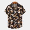 Men's Summer Casual Floral Print Design Hawaiian Style Short Sleeve Beach Vacation Shirt