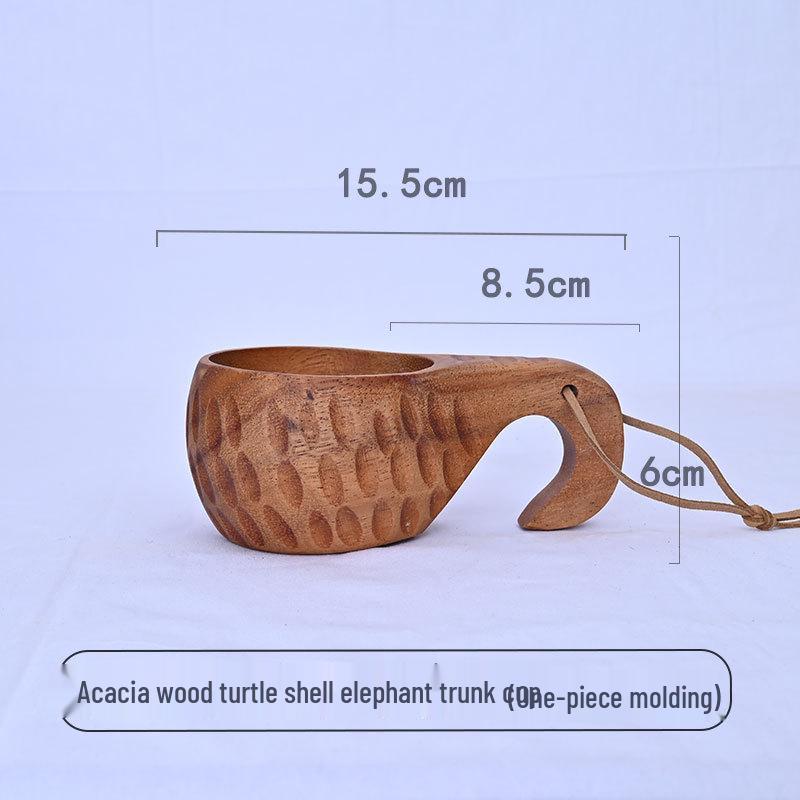 Walnut Finland Wooden Milk Cup - Creative, Portable Outdoor Design