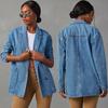 2023 European & American Washed Blue Denim Women's Casual Suit Jacket