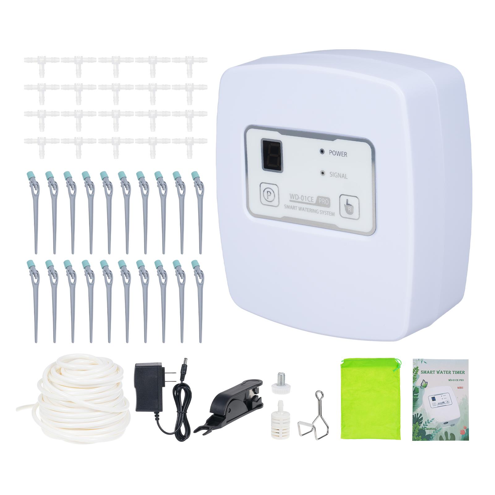 

Розумна система поливу WIFI Дистанційне Автоматична система поливу 1-4 Регульований тиск води US plug білий