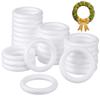 30Pcs Circular Ring Foam DIY Material White Round Craft Supplies for Handmade Wreath Party Valentine Decoration