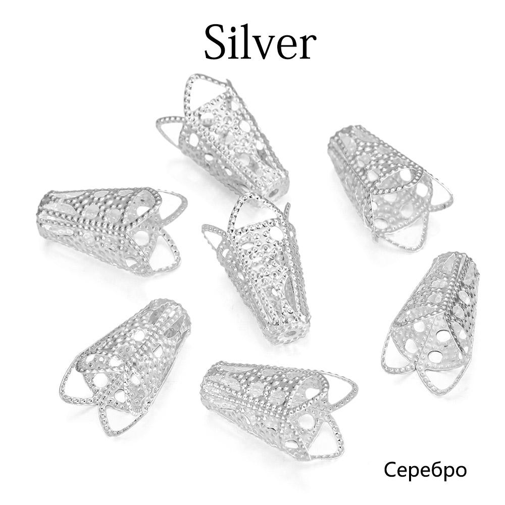 

50 шт./лот Чашка для вина, видовбана труба, сплав із бісеру, торцеві кришки, браслети, сережки, з’єднувальні кришки для саморобного виготовлення ювелірних виробів.