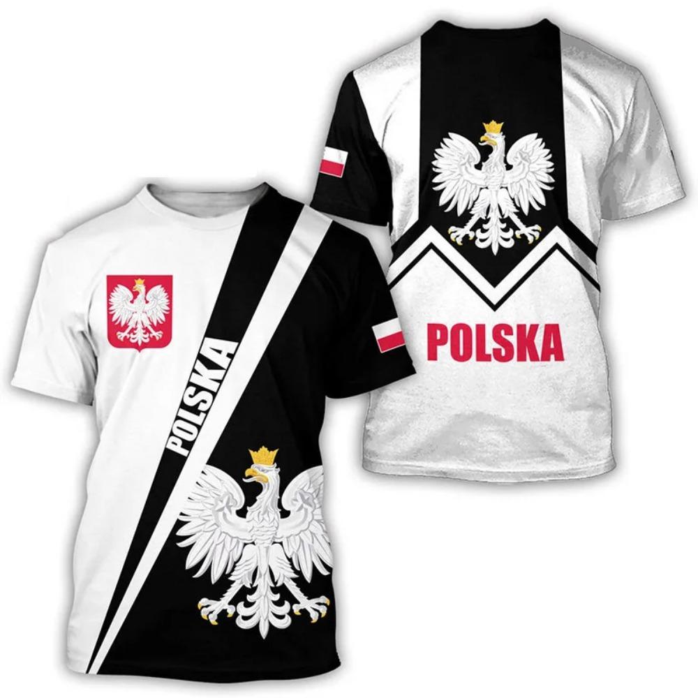 Poland T-Shirts Polish Flag 3D Print Streetwear Men Women Casual Fashion Oversized Short Sleeve T Shirt Kids Tees Tops Clothing