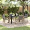 VidaXL 5-piece Garden Dining Set with Beige Cushions In Poly Rattan 3380234