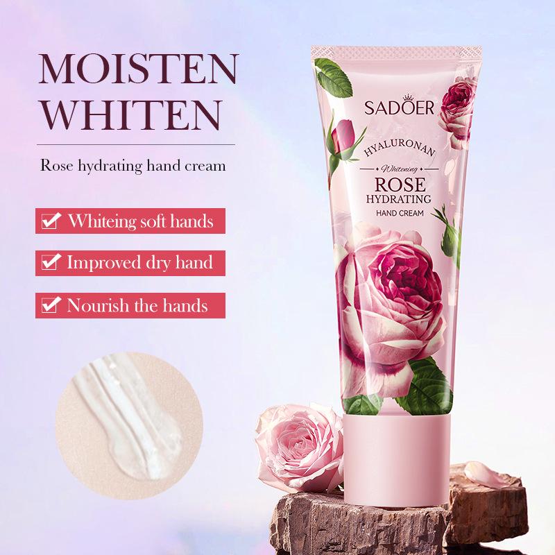 60ml Rose Essence Hand Cream - Natural Rose Essence - Fragrance, Special Double Tube Design - Outer Tube 30ml+Inner Tube 30ml, Exquisite Packaging