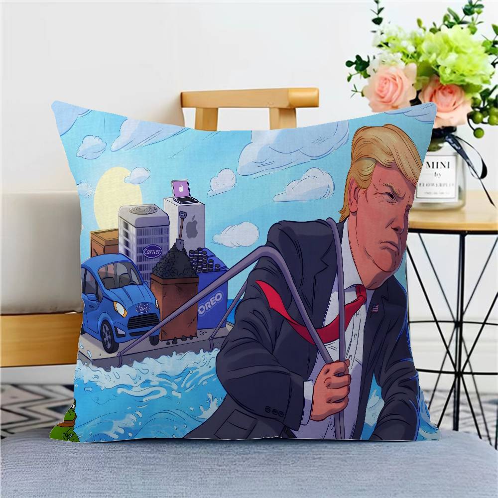 2025 Donald T-Trump Poszewka na poduszkę Dekoracja domu Sofa do salonu Dostosowana