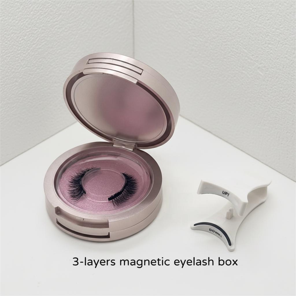 2026 New Arrival Reusable Synthetic Hair Custom Small Eyelash 23mm 25mm Lash Band Magnets False Lashes Partner Set Glue Free