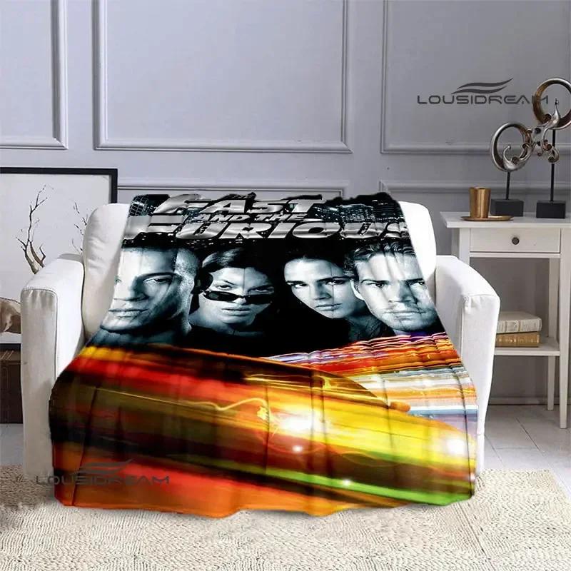 Fast & Furious Printed Blanket Thin Blanket Bed Blanket Flannel Soft and Comfortable Home Travel Blanket Birthday Gift