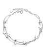 Korean Fashion Multi-layer 925 Silver Jewelry Frosted Five-pointed Star bead Chain Box Female Bracelet SB13