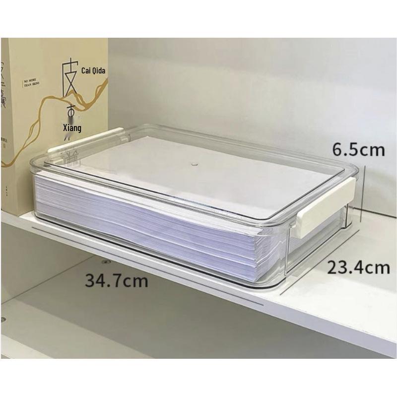 Transparent Plastic Document Storage and Organization Box
