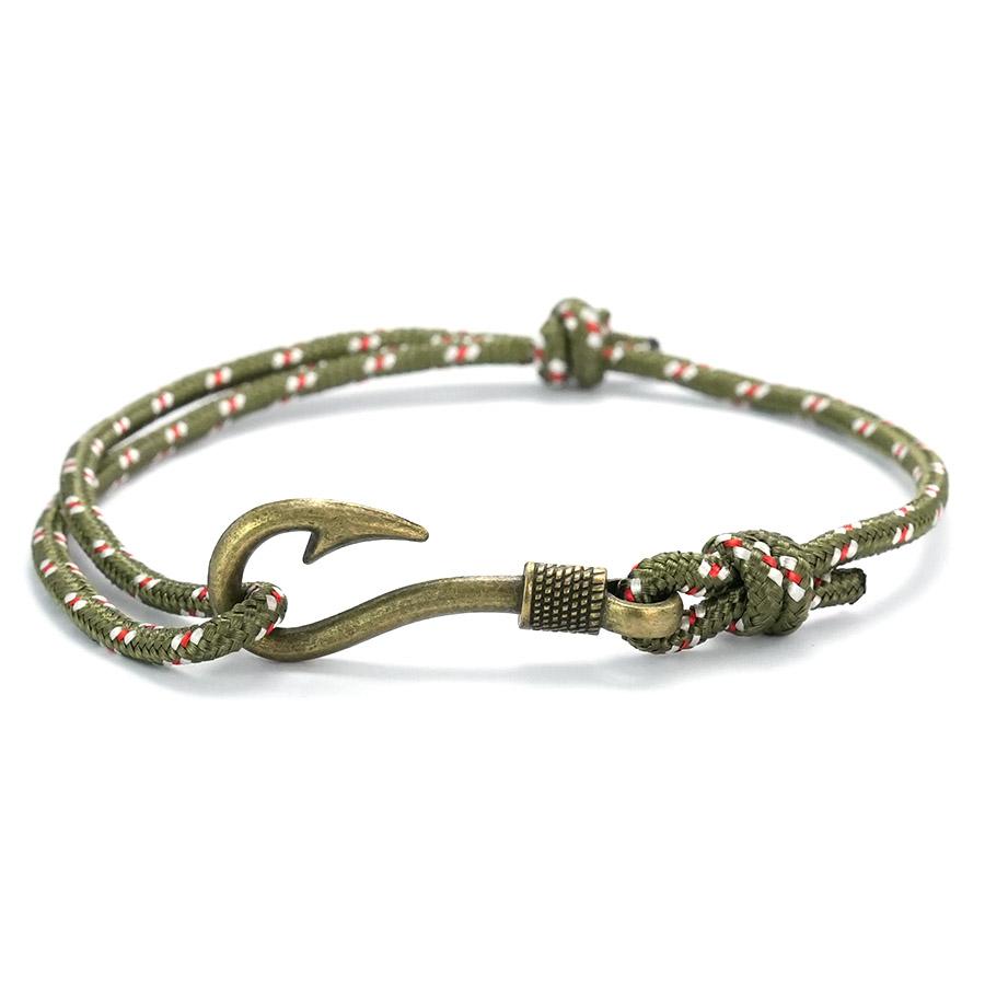 

Retro Fishhook Bracelet Men Multicolour Adjustable Nautical Beach Surfing Hand Accessories Lucky Red Paracord Braclet Pulseras
